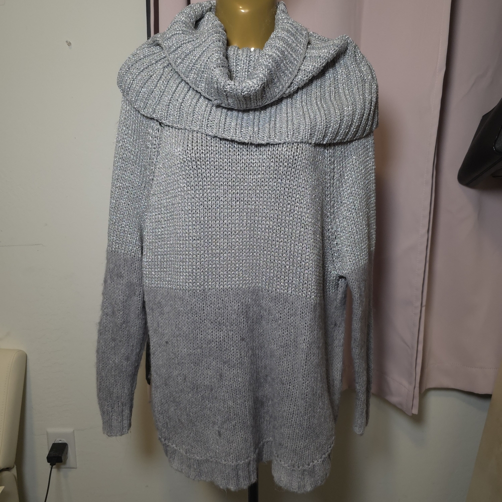 Michael Michael Kors Two-Tone Cowl Sweater Sz S 2-piece Wool